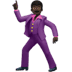 🕺🏿 man dancing: dark skin tone display on Apple